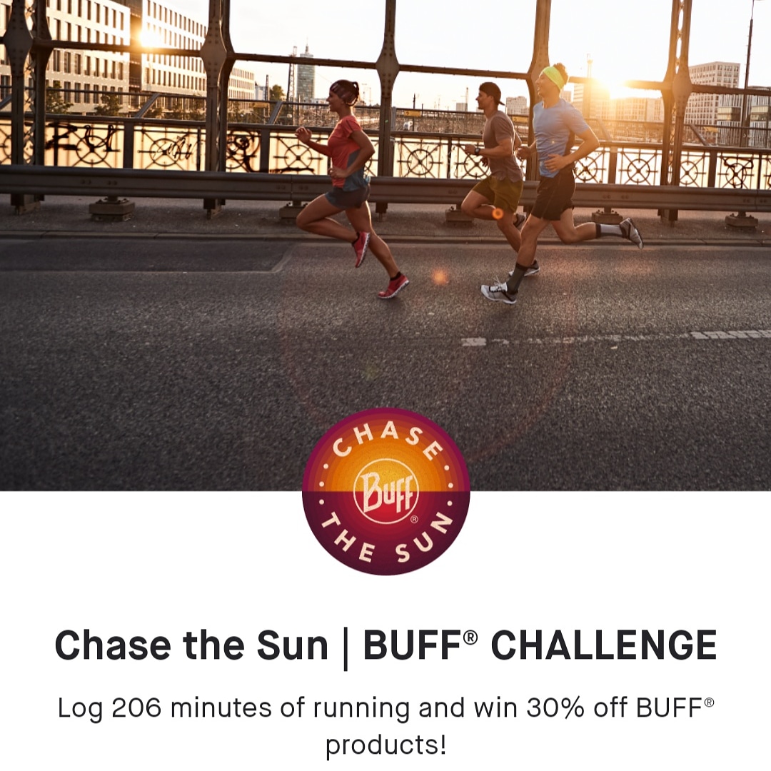 beastcoasttrail's tweet image. Who else is pumped for running in the sun with more daylight? Celebrate with the @BUFF_USA Chase the Sun Challenge on @Strava

Log 206 minutes of running between June 1 - June 21 to earn 30% off BUFF products!

strava.com/challenges/cha…

#ChaseTheSunBR #BUFFBR #BibChat #bibravepro