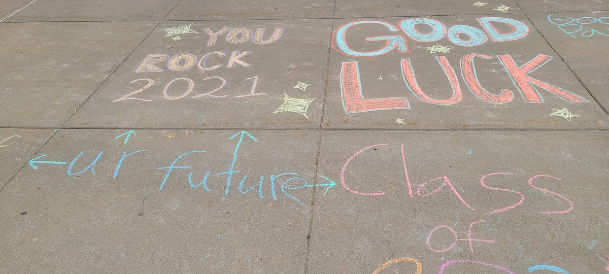 Celebrating the amazing Class of 2021 on their last day of class! Your future is so bright and, because of you, OUR future is so bright! Congratulations!! #CrosstheFinishLine