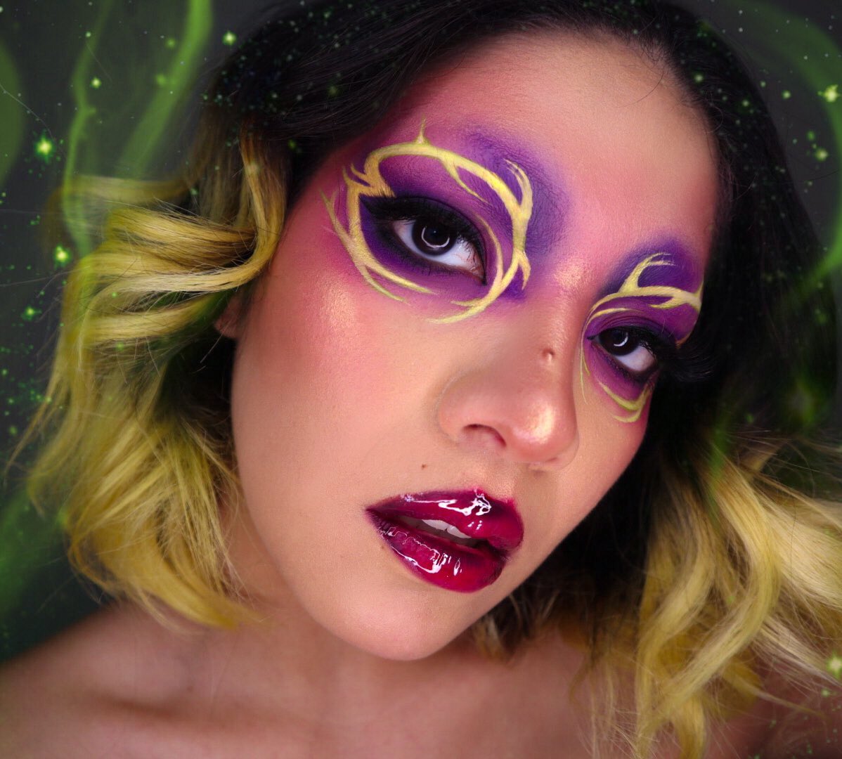 elunabee's tweet image. Illidan Stormrage and the Dark Portal inspired makeup to celebrate the Burning Crusade release day! 

#BurningCrusade #BurningCrusadeClassic #Warcraft #WoWClassic  @Warcraft