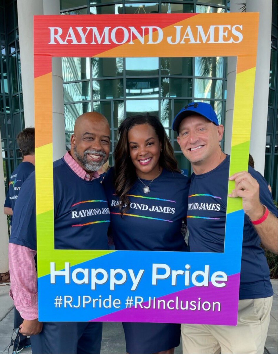 ItsReneeBaker's tweet photo. Happy Pride Month! 🏳️🌈 It was great to see my RJ colleagues and raise the Pride Flag at our home office today. Lots to celebrate all month! #RJPride #RJPFAN #RJInclusion https://t.co/30P6sUWrD6