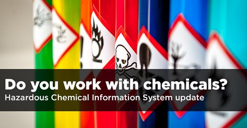 SafeWork SA (@safeworksa) on Twitter photo Do you work with chemicals?
<a href="/safe_work_aus/">Safe Work Australia</a> has updated the Hazardous Chemical Information System with over 1,200 hazardous chemicals added, or updated, improving the range of classifications available for workplaces.
hcis.safeworkaustralia.gov.au
#WHS #chemicals #hazardouschemicals Do you work with chemicals?
<a href="/safe_work_aus/">Safe Work Australia</a> has updated the Hazardous Chemical Information System with over 1,200 hazardous chemicals added, or updated, improving the range of classifications available for workplaces.
hcis.safeworkaustralia.gov.au
#WHS #chemicals #hazardouschemicals