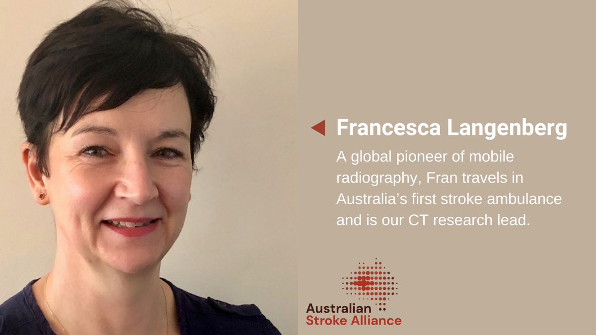 AusStroke's tweet photo. "We scan. We treat. And I see a patient get better in front of my eyes. There's no better feeling. They go from being severely disabled and by the time we get to hospital, they're speaking again." - radiographer, Francesca Langenberg. @ASMIRTConf #2021REVISION #AuStrokeAlliance https://t.co/H3BgG6yAo9