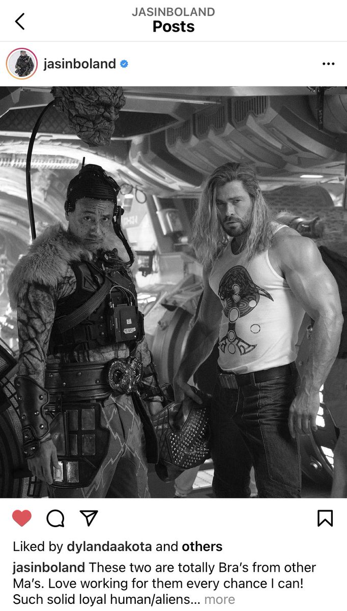 Fun behind the scenes pic from new Thor film posted by @jasinboland on his Instagram account as shooting wraps https://t.co/6WmHDp3GjB https://t.co/6RUON9A33v