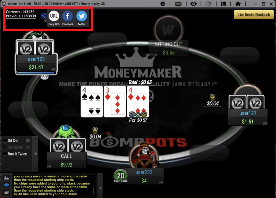 ACR_POKER's tweet photo. 📣Heard about our new, super cool feature? 💥
When you’ve completed a hand, you can now easily share a replay of it with your friends by copying a URL or through Facebook/Twitter.
Give it a try today ❗❗❗❗
🔁⏯️
#Replayer #HandReplayer #CoolStuff #Hot #New #Features #Top https://t.co/cBpvJeX7qJ