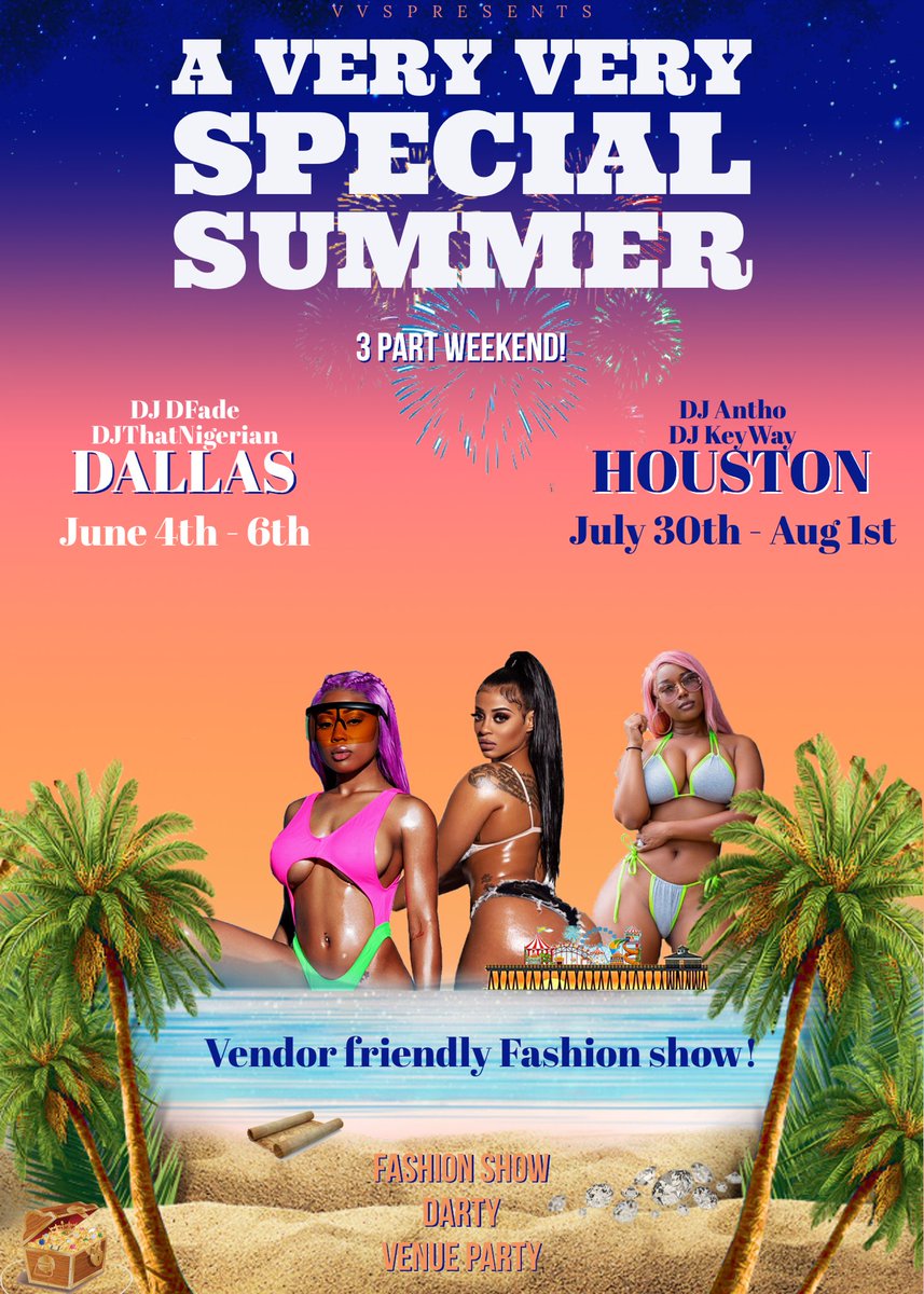 392mally's tweet photo. This Friday kicks off the weekend for VVS SUMMER
•Flawlesscut Fashion show
•Diamonds Dancing
•Moment of clarity Darty
Come out have a good time! Early arrival is recommended at all events!
#VVSSUMMER https://t.co/0Fp98TGbhr
