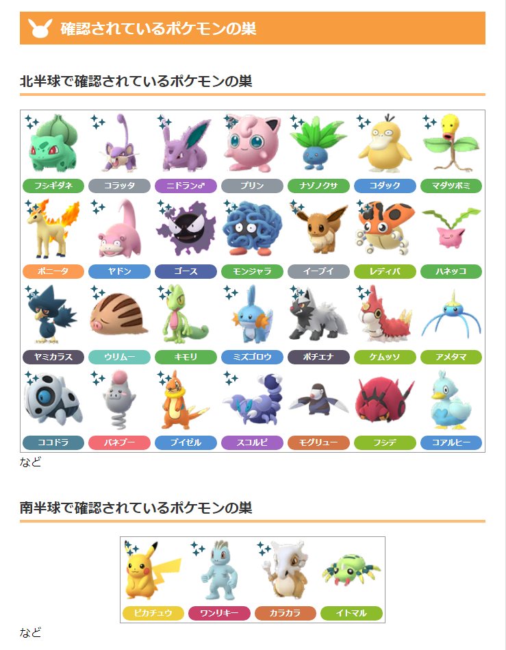 ポケモンgo攻略情報 ポケマピ A Twitter ディスカバリーシーズンで ポケモンの巣 をつくることが確認されたポケモン一覧を更新しました 期間 21 6 1 火 朝10時 9 1 水 朝10時 T Co S34ra0yndz ポケモンgo