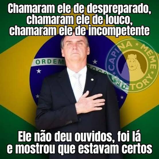 Parabéns Presidente, quando penso que vc não pode ser mais desqualificado, vc vai e me prova o contrário.