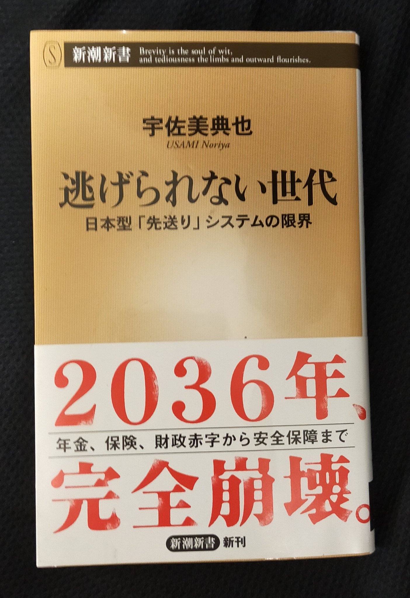 Hack 知らんけど 宇佐美典也著 逃げられない世代 読了 元官僚が日本の近未来をシミュレーションした本 官僚の思考回路が分かって面白かったですが 官僚がこういう思考回路だから ダメなんだと思いました このままでは 日本の未来は暗くない