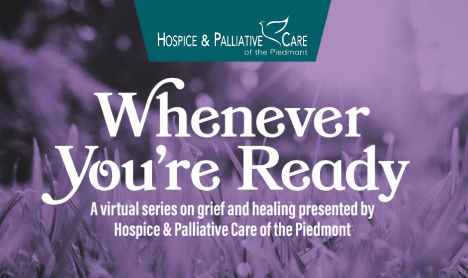 We know grief doesn’t happen on a fixed timeline. And it doesn’t start and stop when it’s convenient.

Our team of experts has come together to create a virtual grief series, #WheneverYoureReady.

Learn more at bit.ly/hospice-press-….