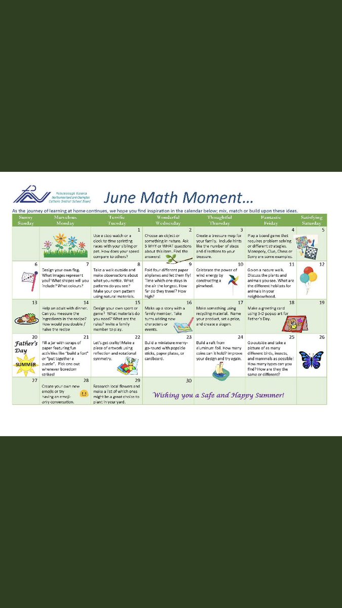 StCatPVNC's tweet image. Here is our June Math Moment! #pvnclearns #pvncleads #mathmoment #mathisfun