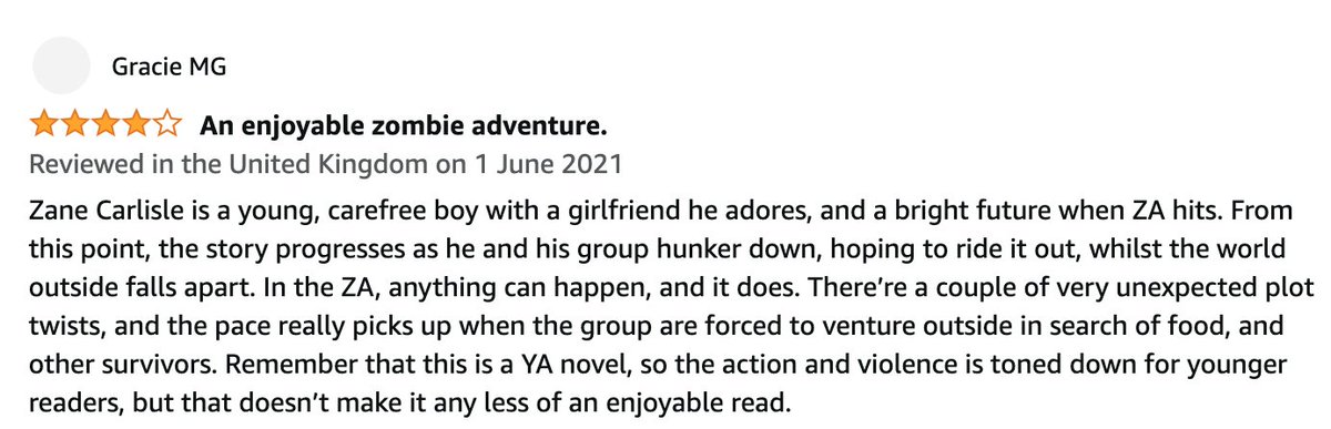 MollyLooby's tweet photo. Another new review of ZA is the best way to start the day 🥰
#amwriting #WritingCommnunity #ZAReady https://t.co/uxafERg8iS