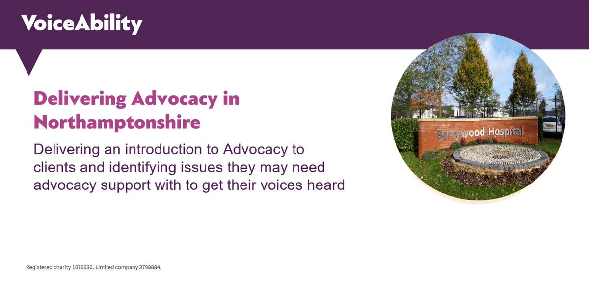 Our #advocates visit people being detained in hospital to make them aware of their rights and ensure that their voices are heard when it comes to their hospital care and treatment