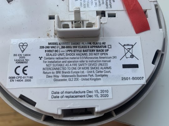 Electrical Safety Tip: Smoke alarms have a life of 10 years. After this time they need to be replaced. There will be a sticker on your smoke alarm stating the date they were manufactured.