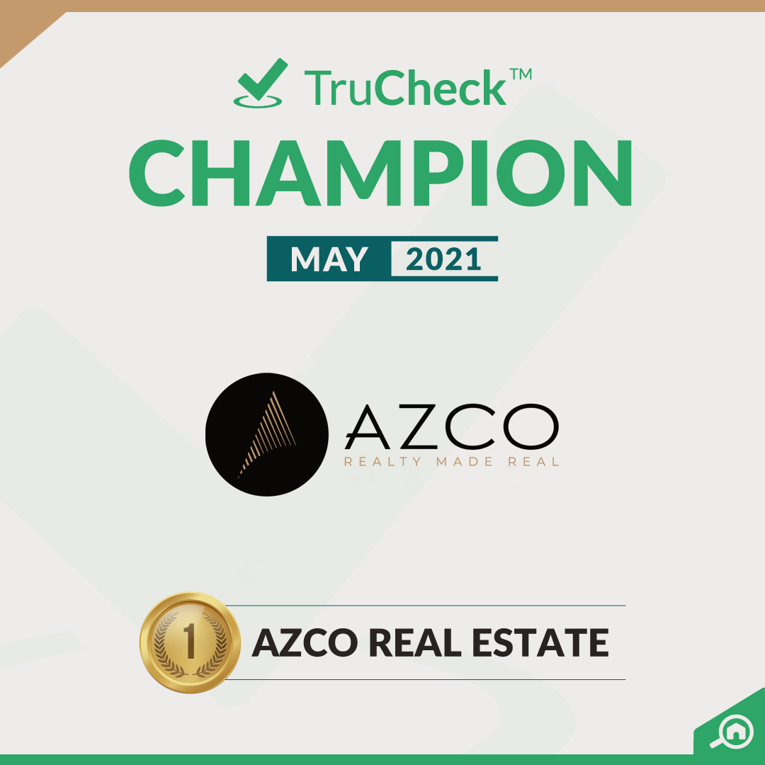 AzcoRealEstate's tweet photo. AZCO did it once again!
We are TruCheck™ Champion for the fourth time in a row! We have once again retained the title as the #TruCheck™ #Champions for MAY 2021.
#trucheck #trucheckchampion #bayuttrucheck #bayut #dubairealestate #trucheckaprilchampion #may2021 #bayutaward https://t.co/qrYM7U7Lo9