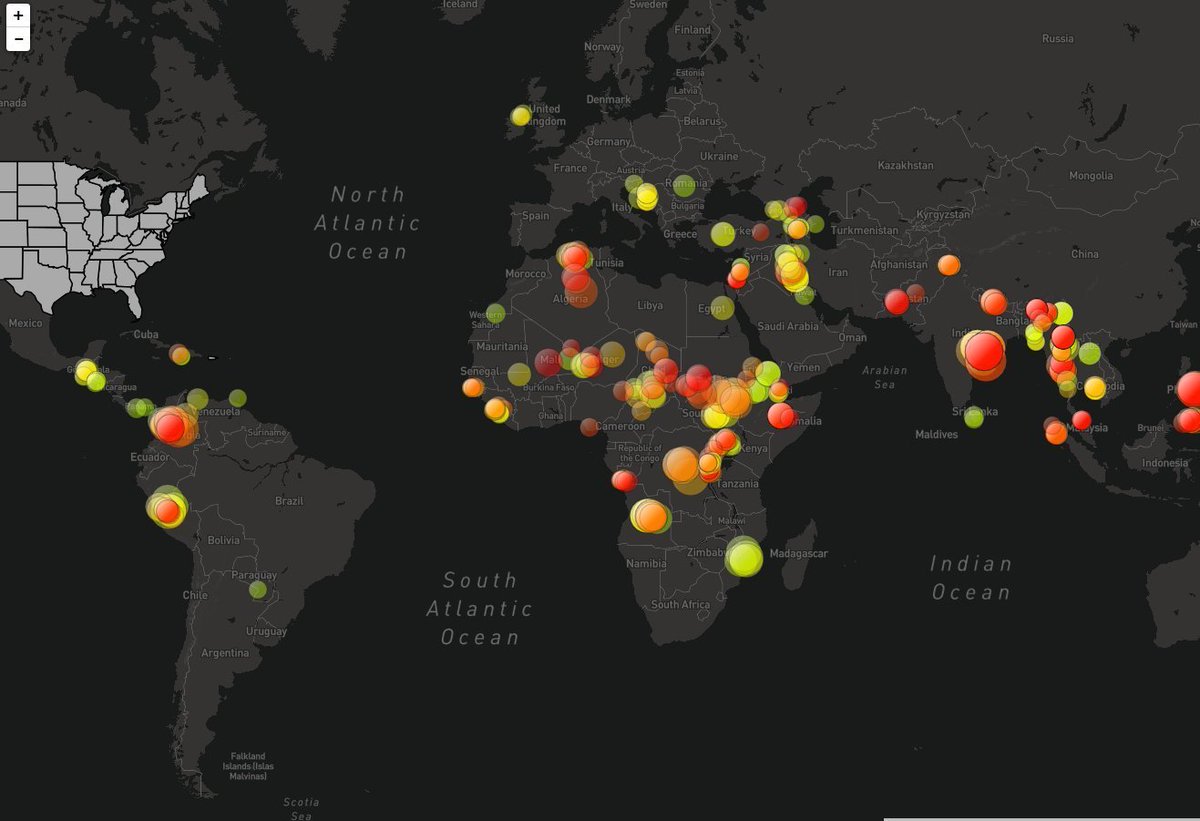 PabloValdiviaM's tweet image. Siguiente reto: poder analizar la información mediante la visualización de los datos por marcador (Indicadores | KPI's), utilizando para ello: #Pentaho + #RequireJS + #Leaflet + #WMS + #GeoServer + #Mapbox #BI #coronavirus (data) #BigData #dataviz #Analytics #MachineLearning #GIS