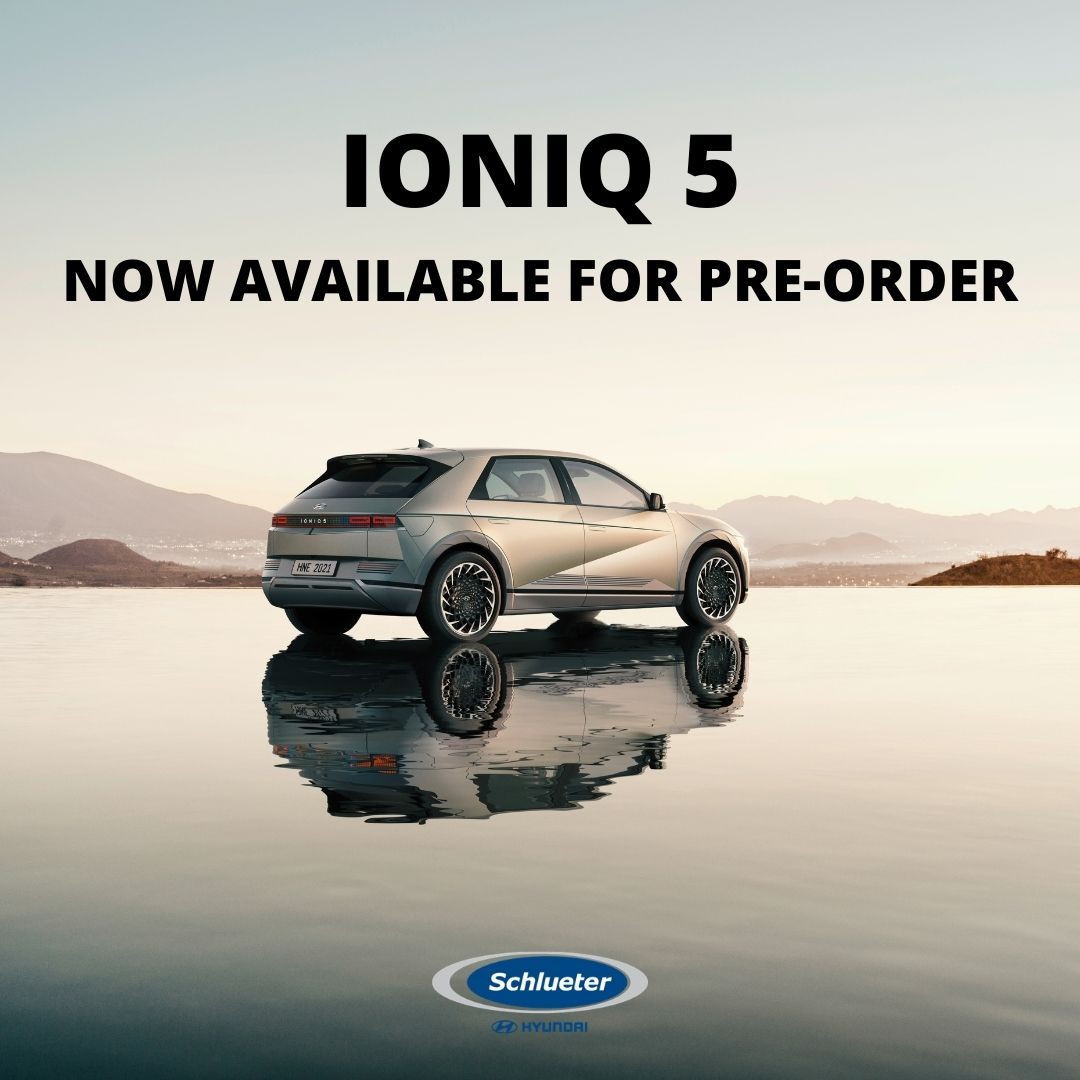schluetergroup's tweet image. The exciting new IONIQ 5 is now available for pre-order from Schlueter Hyundai. The beautifully designed IONIQ 5 marks the beginning of our brand-new EV series. buff.ly/3fEVXqN

#schlueterhyundai #ioniq5 #ev #electric #hyundai