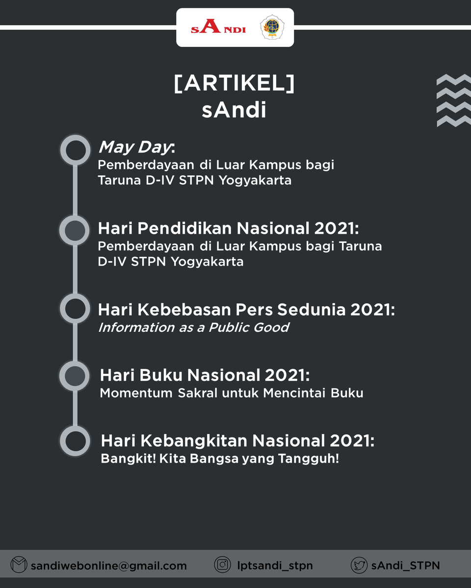 sAndi_STPN's tweet photo. [LPT SANDI 2021]
Berikut adalah rangkuman kegiatan taruna/i STPN selama bulan Mei. Semoga di bulan Juni kita semua dapat selalu mengembangkan diri kita menjadi lebih baik lagi 🌟
#Throwback
#HeyJune 
#lptsAndi2021 https://t.co/g5xqMza8Kg