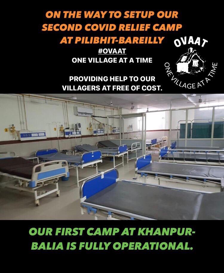 OVAAT_1VILLAGE's tweet photo. On the way to inaugurate and setup our second covid relief camp at pilibhit-Bareilly, providing free of cost services to our villagers. Come forward and support us in helping our villagers #ovaat @OVAAT_1VILLAGE @sharahuda @achutank @veenapani_s  @Tweet2Tanmey @soundarya_20 https://t.co/3SpMgTAH7a