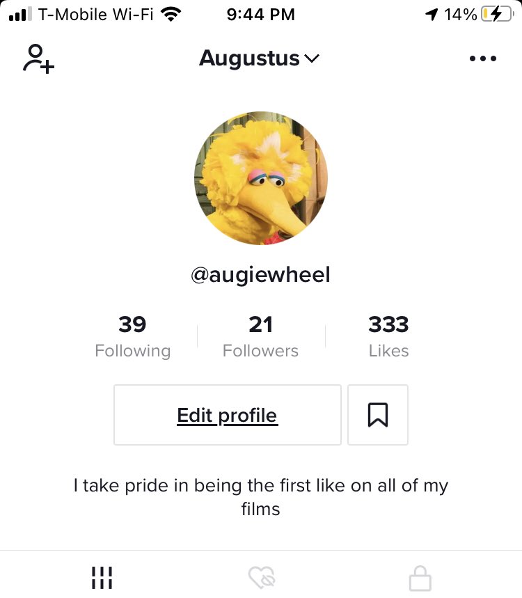 augustuswheel's tweet photo. Finally fixed my tik tok bio https://t.co/fRxjP3CGo2