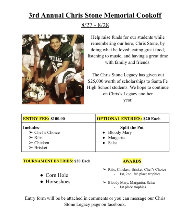 ChrisStoneCCC's tweet photo. COOK OFF TIME!

You dont have to be in a cook off time to enjoy a good time! 

Entry form is linked! 

https://t.co/GlsT9EfT3r https://t.co/F5WQj86CWG