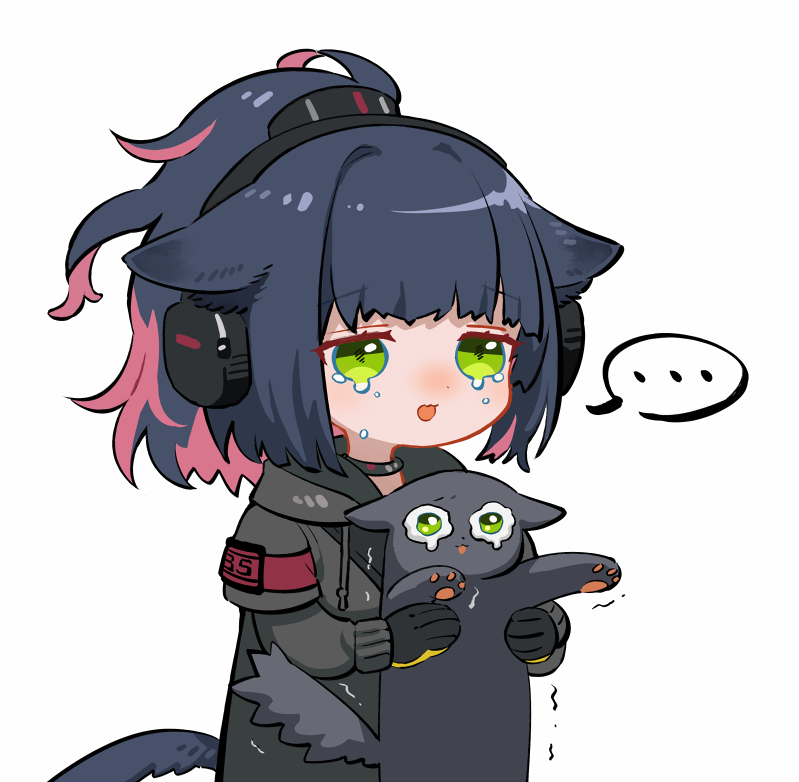 1girl green eyes animal ears tail tears cat ears ...  illustration images