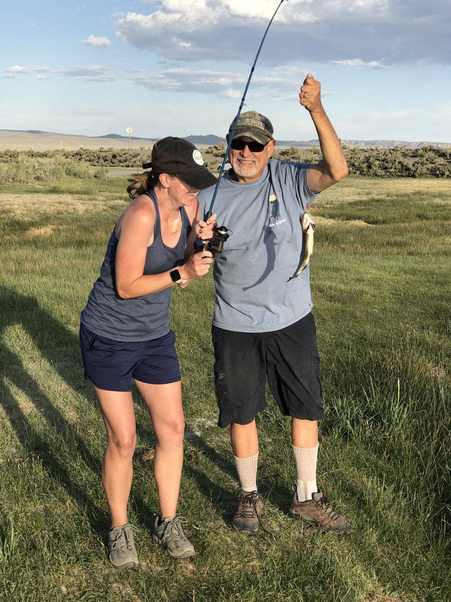 MCATVance's tweet photo. Staff meeting at the Owens River. Mariel caught her first fish https://t.co/zKWHXJ9kY0