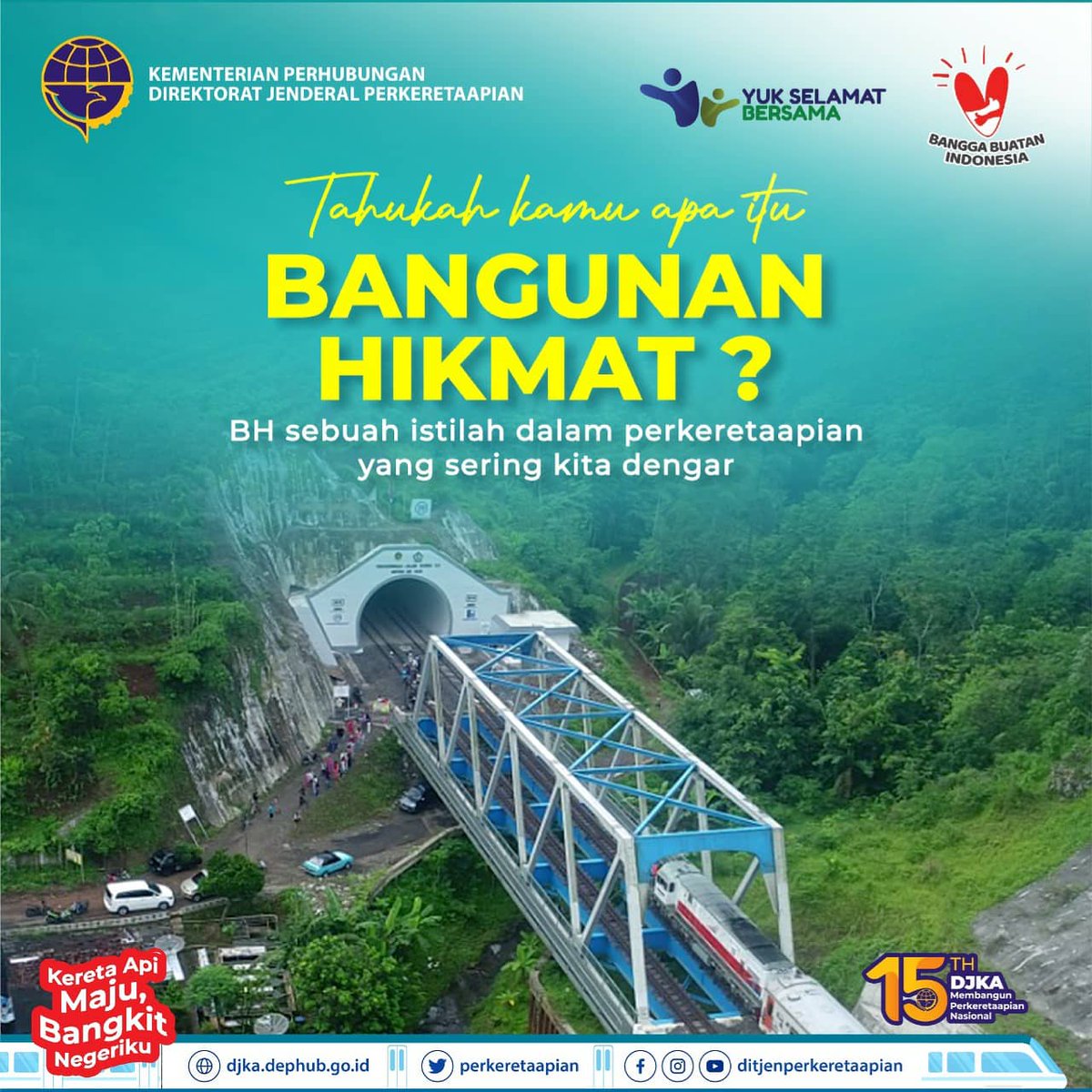 perkeretaapian's tweet photo. #sahabatDJKA tau gak nih apa arti singkatan BH? Arti tulisan BH yang ada di bangunan perkeretaapian seperti  terowongan, jembatan, saluran air dibawah rel KA, dll, adalah Bangunan Hikmat. Bangunan Hikmat merupakan semua bangunan /prasarana penunjang kereta api yang dianggap vital https://t.co/q67suLr69o
