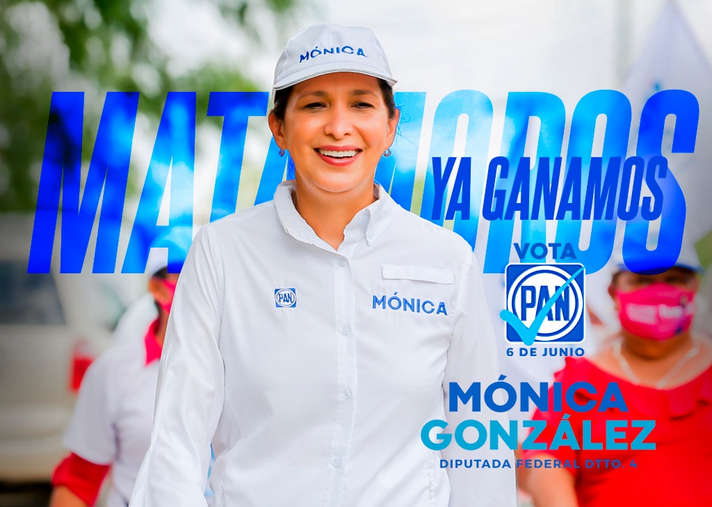 ¡Con tu apoyo, ganaremos este domingo! 

¡Vota PAN!
.
.
#VotaporMónicaGonzález
#VotaPAN
#DistritoIV
#Matamoros
#MónicaDiputadaFederal