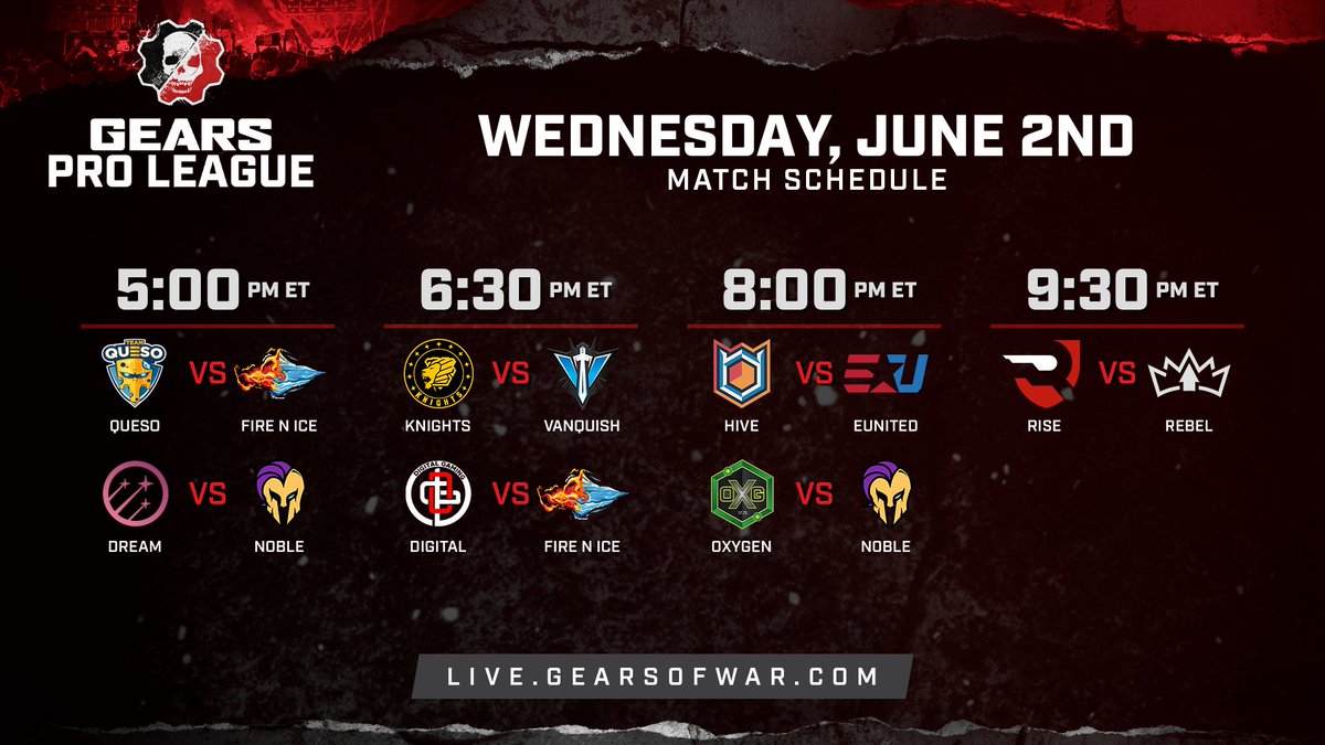GearsEsports's tweet photo. The second day of Pro League begins at 5pm ET / 2pm PT!

We'll see you tomorrow in chat! ⌨️

🖥️ - https://t.co/6Rp7mmPuYq #GearsEsports #GearsProLeague https://t.co/ctHqZyBc39