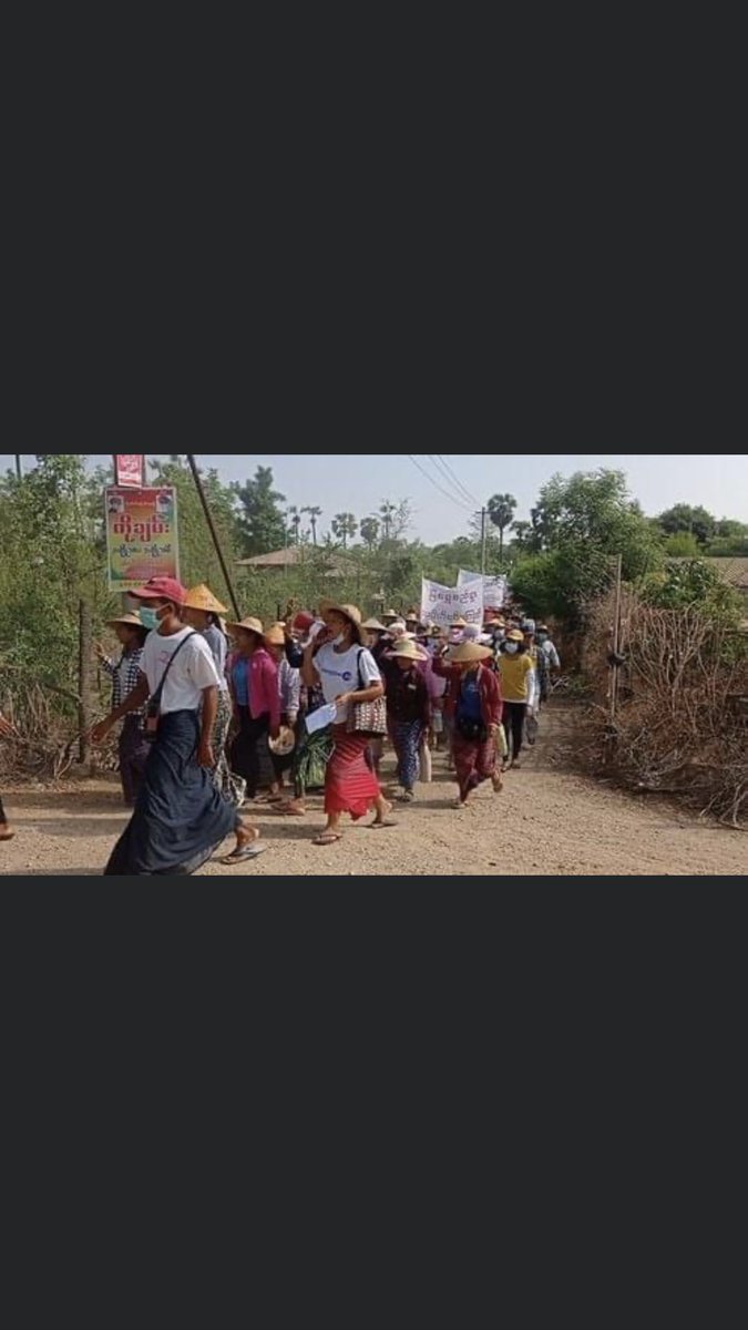 SpringBago's tweet photo. Northern #Salingyi and Eastern #Yinmarbin combined Strike to Oppose Military Rule for 84 days in the morning of 2nd June. 

#June2Coup
#WhatsHappeningInMyanmar https://t.co/dXTOH7ERRw