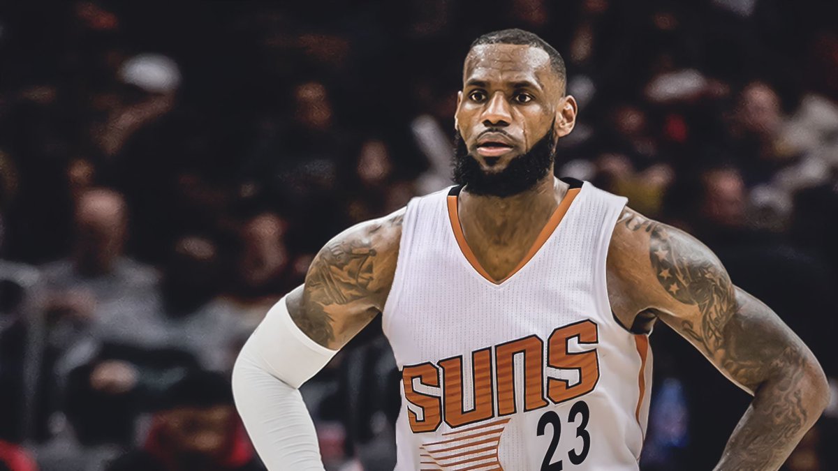 NBAMemes's tweet photo. LeBron looking at his future like https://t.co/M4tuekh09O