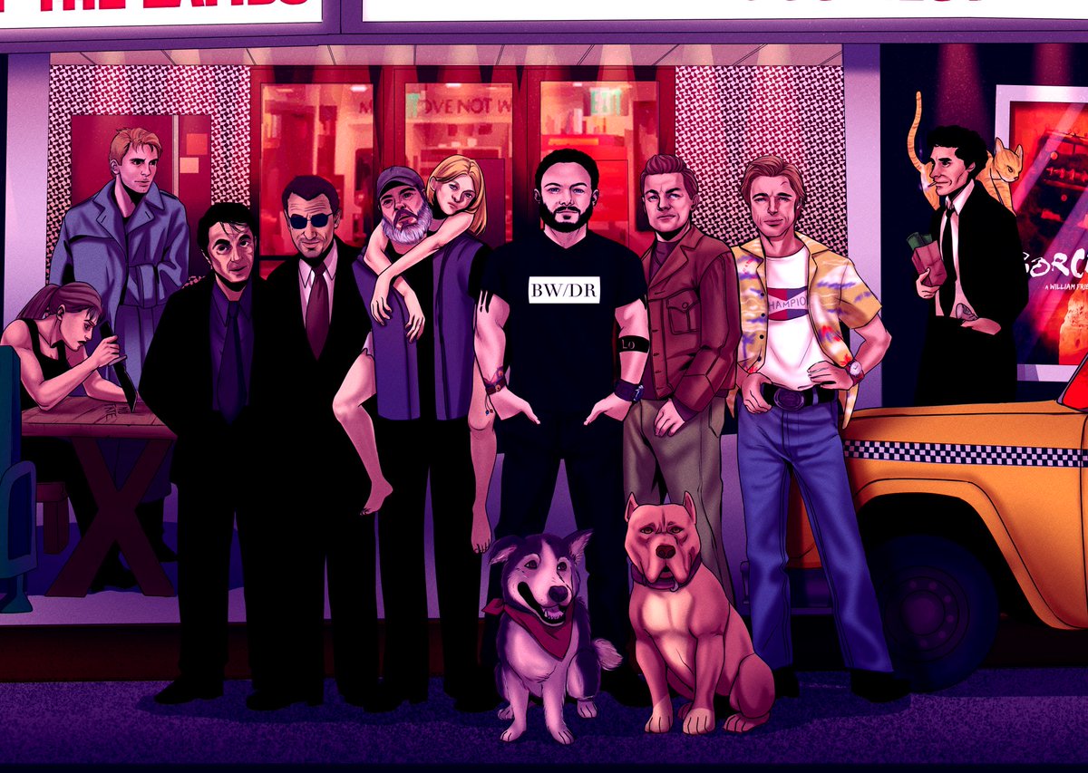 thespacekal's tweet photo. Fun commission I got to do of the @newbeverly ! Just in time for the reopening. 🤩 Can you name the movies? #NewBev #OUATIH https://t.co/AyjushLhwa
