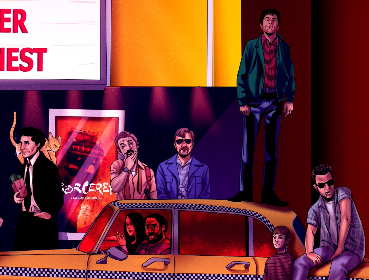 thespacekal's tweet photo. Fun commission I got to do of the @newbeverly ! Just in time for the reopening. 🤩 Can you name the movies? #NewBev #OUATIH https://t.co/AyjushLhwa