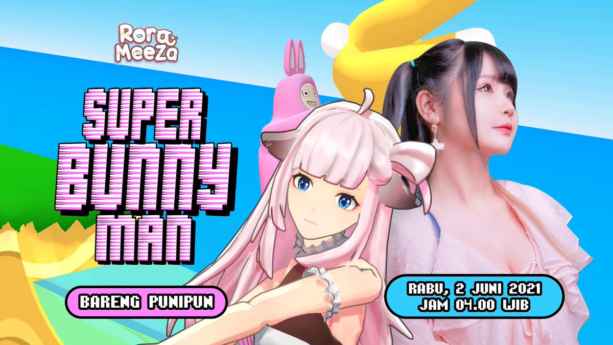 RoraMeeza's tweet photo. Rora-chan mau main Super Bunny Man bareng sama @punipun7 !!! Bakal kayak gimana yaa jadinyaa? Rora gak sabaar (๑˃̵ ᴗ ˂̵)و
#RoraMeeza #LiveOnEarth #SuperBunnyMan https://t.co/3JIEiETbik