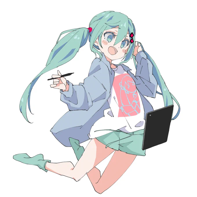絵を描くのがわくわくなミクさん。

#mv用絵ミク 