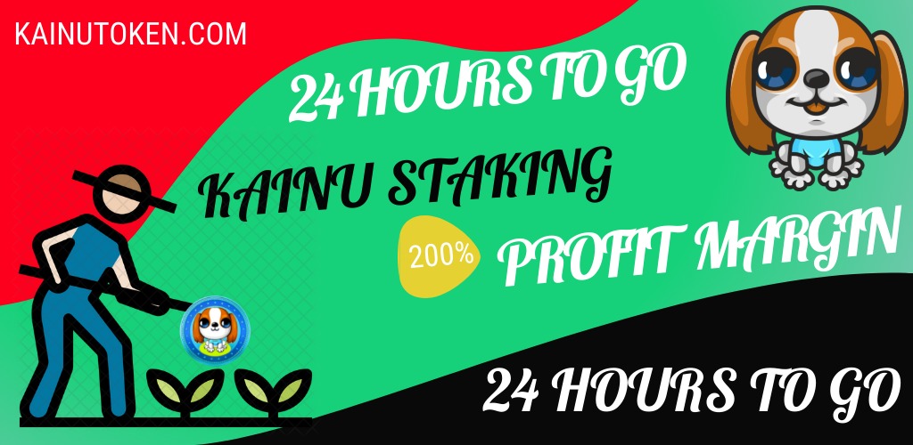 KainuToken's tweet photo. KAINU Staking will start in 24 hours https://t.co/8GpbX1k9iR