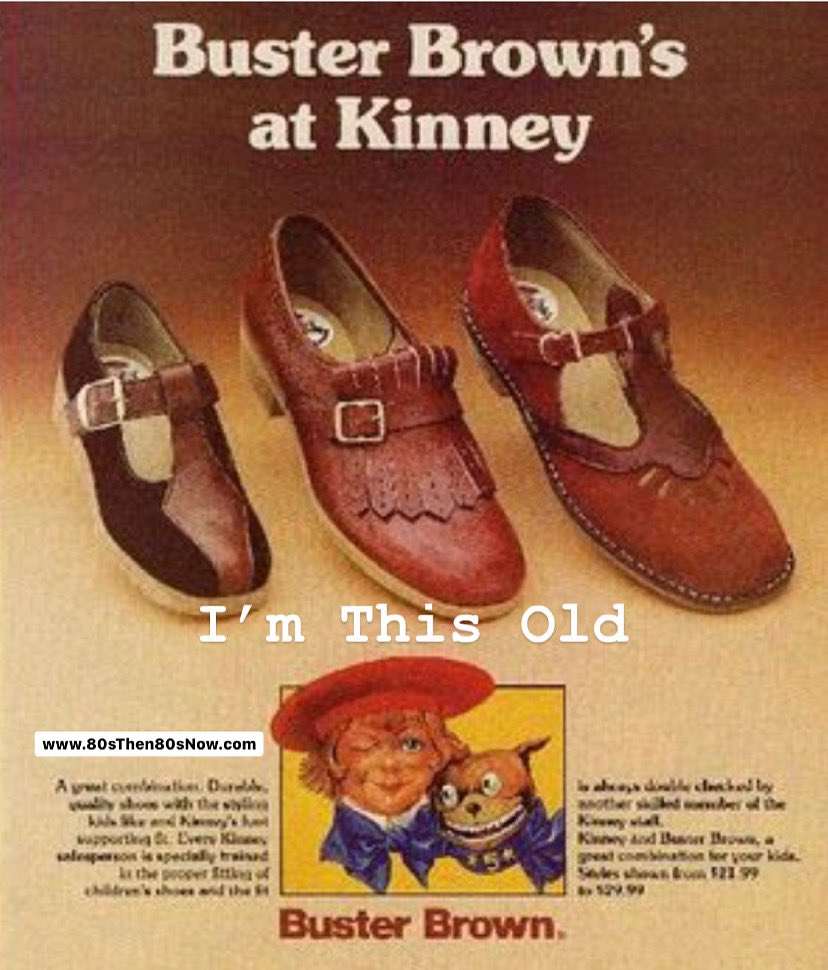 80sThen80sNow's tweet photo. I’m This Old.  And So Are You.

#BusterBrown #Shoes #Childhood #Vintage #Retro #ThrowBack #OldSchool #OldSkool https://t.co/zBiIOjmgzO