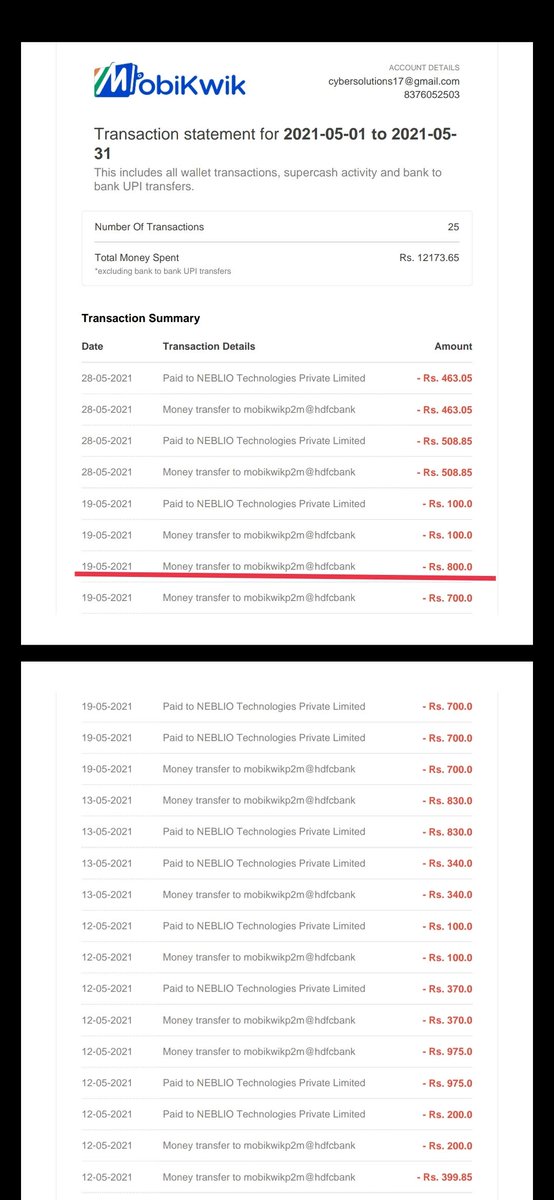 not_a_sectarian's tweet photo. I had transferred 800₹ on 19th may 2021 via @MobiKwik (UPI) to @CoinDCX the transaction was successful but @MobiKwik did not paid  800₹ to @CoinDCX 

Please refund my money.

@RBI @centralbank_in 
#scam #mobikwik holding money and not replying https://t.co/xzDQxCtqu0