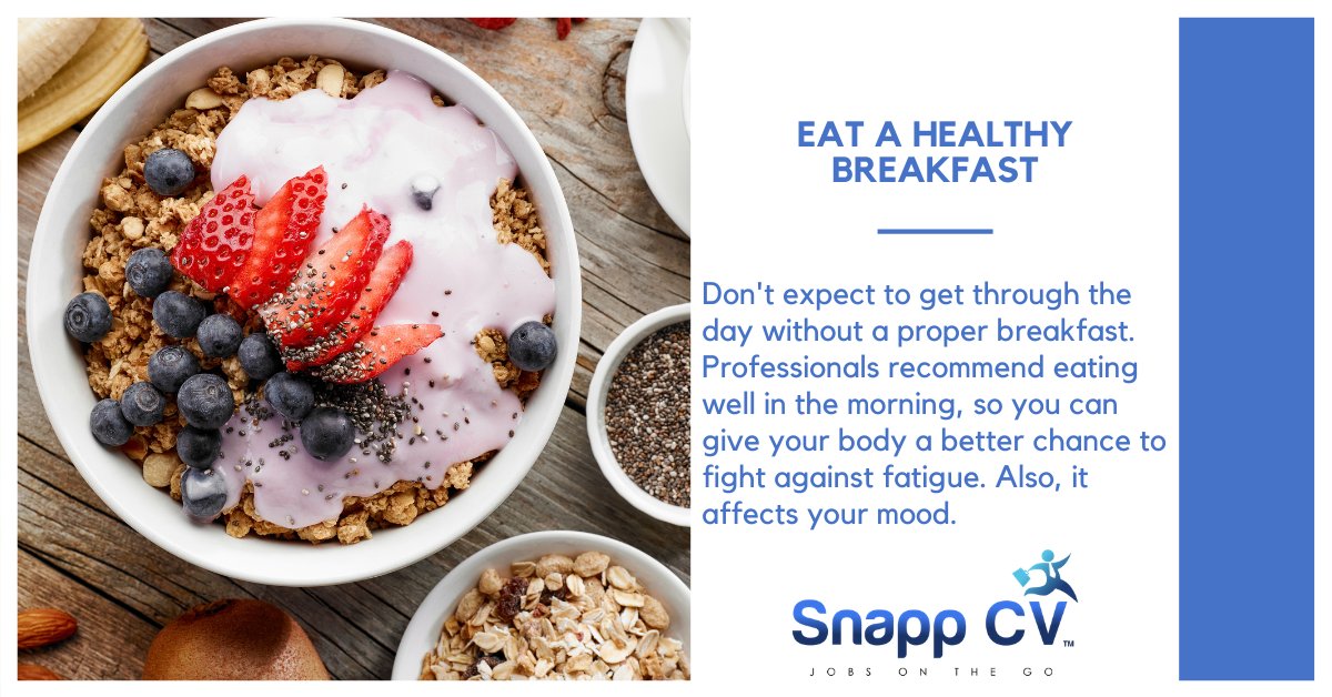 snappcv's tweet photo. Eat a Healthy Breakfast!!!

#wednesdaywords #tips #helpfultips #wearesnappcv #snappcvgroup #jobsearchapp #findyourdreamjob #jobs #jobsearch #jobopening #joblisting #jobsnearyou #recruiting #dreamjob #jobhunt https://t.co/u7ki7K6xJD