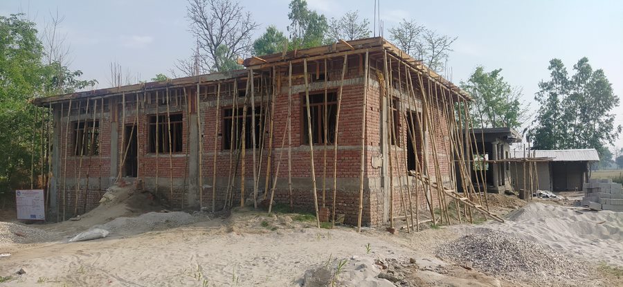 NCCSPGoN's tweet photo. Multi-purpose shelter houses are in construction in Tikapur, Kailali which will help communities in protecting from floods and inundation occurring every year. Few glimpses of the ongoing construction of #shelterhouses, planned to operate this monsoon season. #NCCSP2 @UKinNepal https://t.co/oP8MfPAJb3