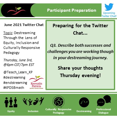 Tracy Lindstrom (@tracylindstrom) on Twitter photo Q3 released...share your thoughts on Thursday! June 3 @6pmCST @7pmEST <a href="/Teach_Learn_KP/">Teach_Learn_KPDSB</a> #destreaming #endstreaming Q3 released...share your thoughts on Thursday! June 3 @6pmCST @7pmEST <a href="/Teach_Learn_KP/">Teach_Learn_KPDSB</a> #destreaming #endstreaming