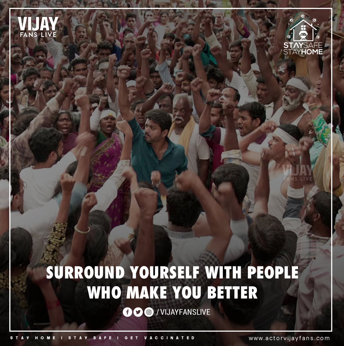 VijayFansGlobal's tweet photo. "Surround yourself with people who make you better."

#Motivation #quote #quotes #quoteoftheday #success #leadership

@actorvijay | #Master #Thalapathy65 https://t.co/hb1cWad8SO