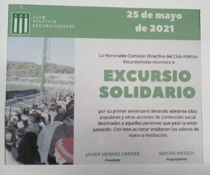 ExcursioS's tweet photo. Gracias Presidente y Comisión por el Reconocimiento! 💚🤍💚🤜🤛 https://t.co/xeFdHRVLZ4