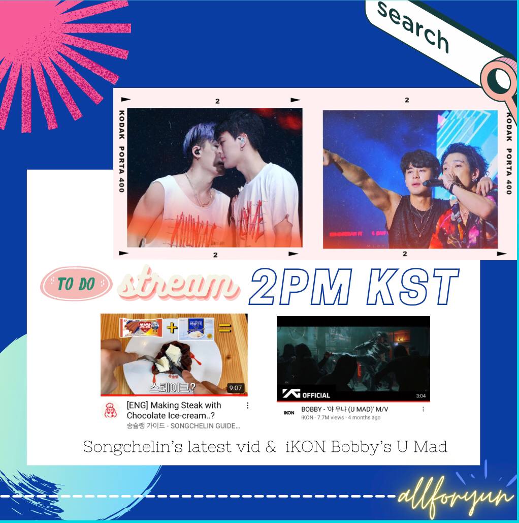 allforYUN's tweet photo. Songnims and iKONICS!
Stream/ Watch the latest video of Songchelin Guide and get a five or more
For this streaming party, watch Song Chef's latest video and post your streaming receipt with time stamp. Include a receipt for your interval (U Mad) in your post. https://t.co/RQulDtkwOz
