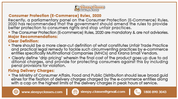 Sleepy Classes The Department Of Consumer Affairs In The Ministry Of Consumer Affairs Food And Public Distribution Issued Consumer Protection E Commerce Rules E Commerce Rules Which Came Into Force
