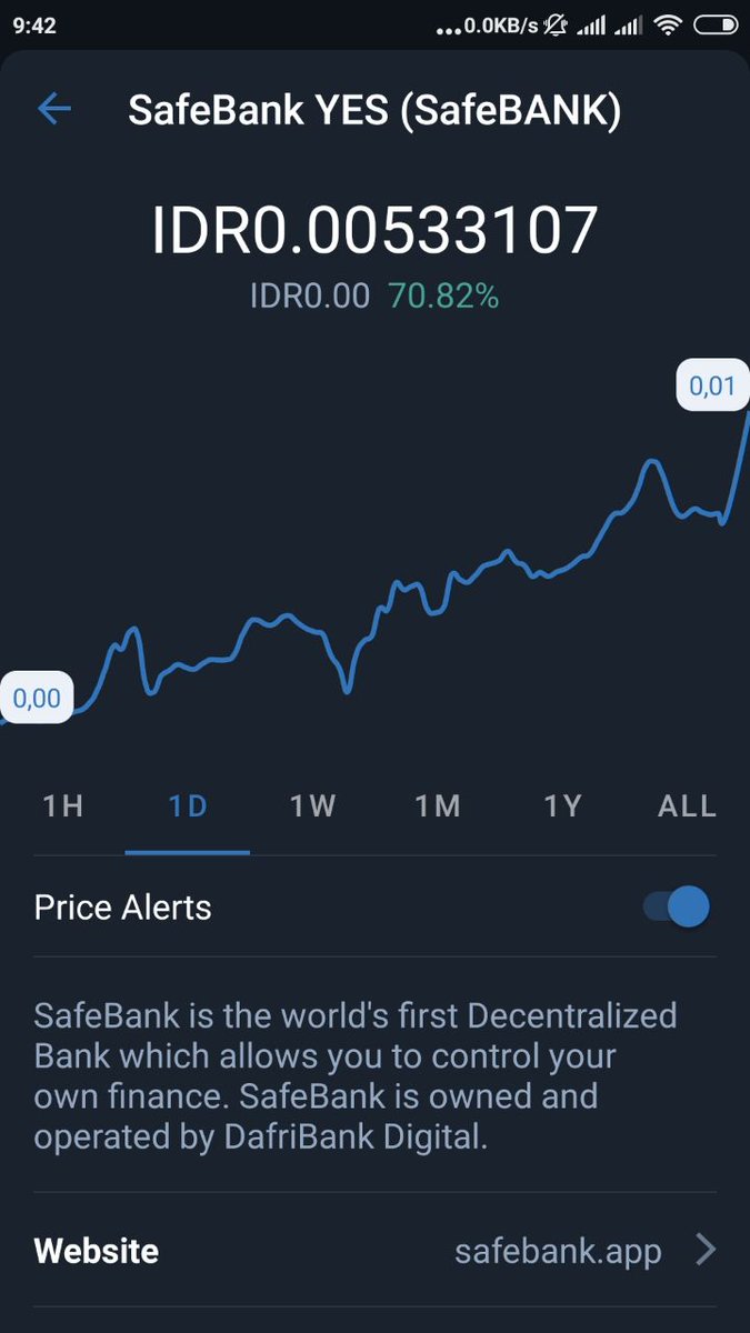 SafeBankToken's tweet photo. GD MORNING BANKERS ☕☕ 

#SAFEBANK IS UP 70.82% THIS MORNING, WE KILLED ANOTHER ZERO YESTERDAY. THIS A RESULT OF MANY HOLDERS STAKING. THE TIME OF CHRIS IS OVER. THE TIME TO BUY IS NOW. OR WILL U BUY WHEN 1B COST $3000?  🦄🔥✊🏻

CHOOSE WHERE TO BUY 👇👇
https://t.co/ZIVVhTuCaH https://t.co/hSZKc6ziDn