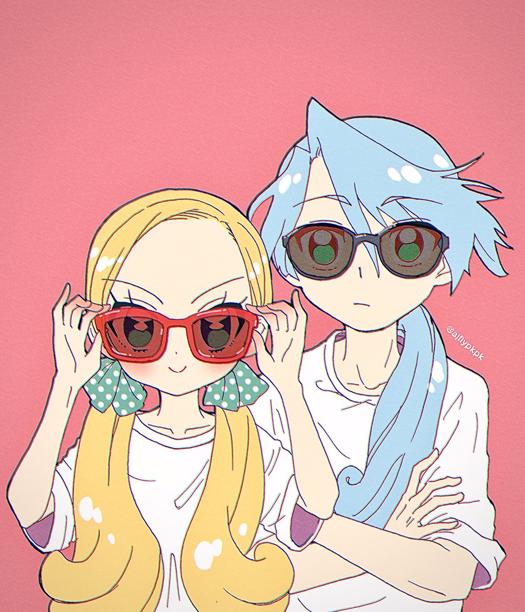 「色メガネ🕶🤓 」|アジフライのイラスト