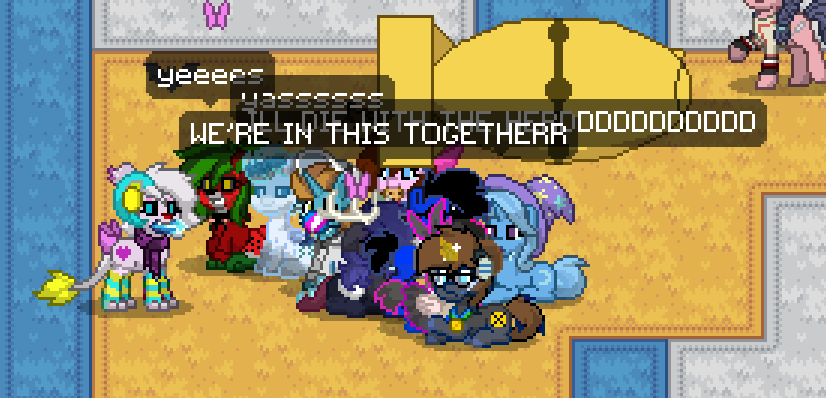 Flusk_Flurry's tweet photo. At the last minutes of BabsLab, we all huddled for a group hug. 

And then..Got rickrolled seconds later. =o=

#BabsLab2021 #Whyyougottahituswitharickrollattheendthough #WereInThisTogether https://t.co/hCnqMKnZV1