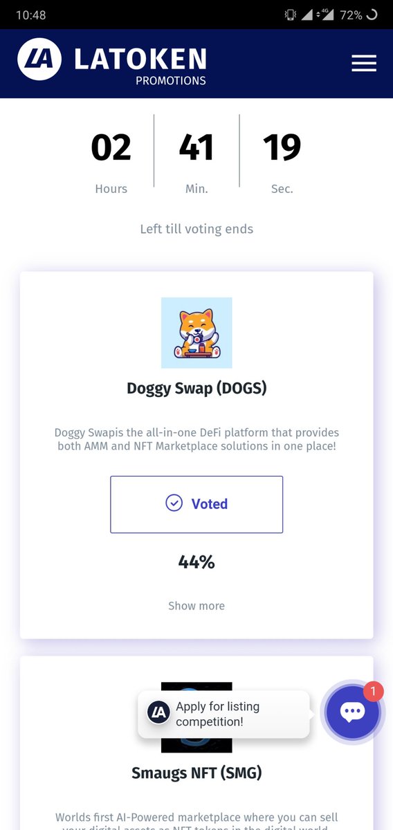 ashu121k's tweet photo. Done ✅ voted already tysm 
#DOGGYSWAP https://t.co/GCGWu2REGT