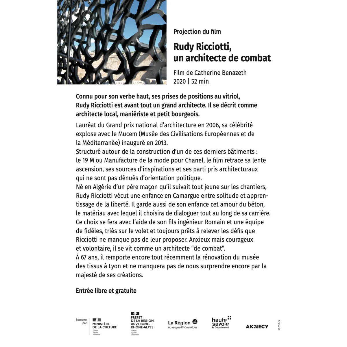 maisonarchi74's tweet photo. On a hâte de vous retrouver ! #projectionfilm #ma74 #architecture https://t.co/7VV4btlHO8